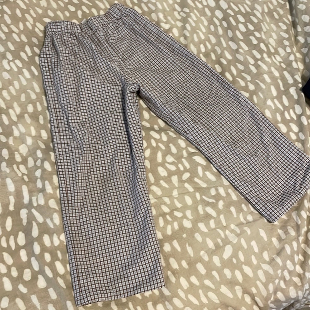 Blue and brown plaid pants size 3
